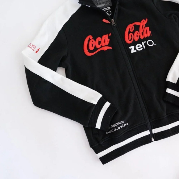 Coke Zero Black Zip Up Sweater Vancouver Olympics  2010 Size Medium - Picture 9 of 14